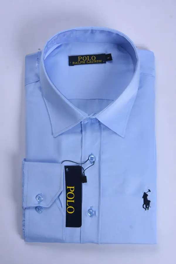 Chemise Ralph En pur Coton ( Bleu ciel )