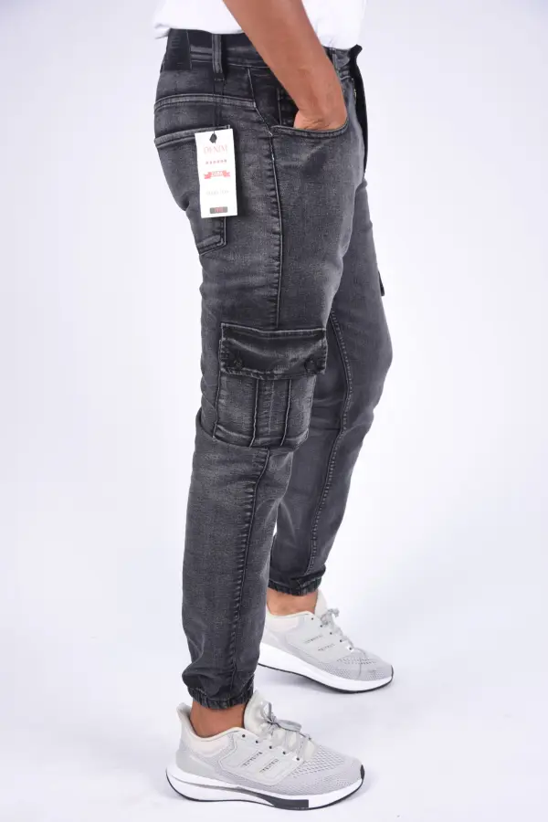 Jean cargo coupe droite resserré aux chevilles – Gris chinée- Z-ara