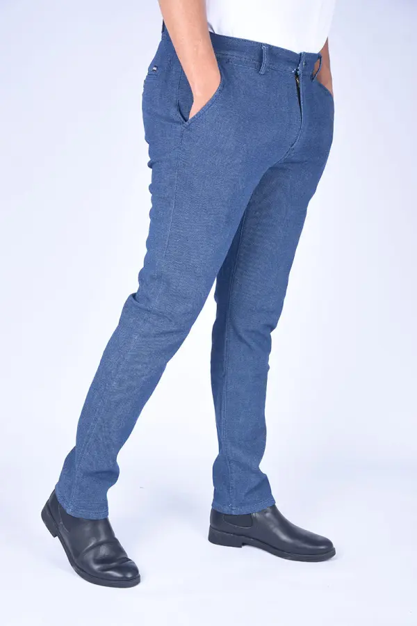 Pantalons Boss Classique en denim stretch confortable( Bleu Fonce )