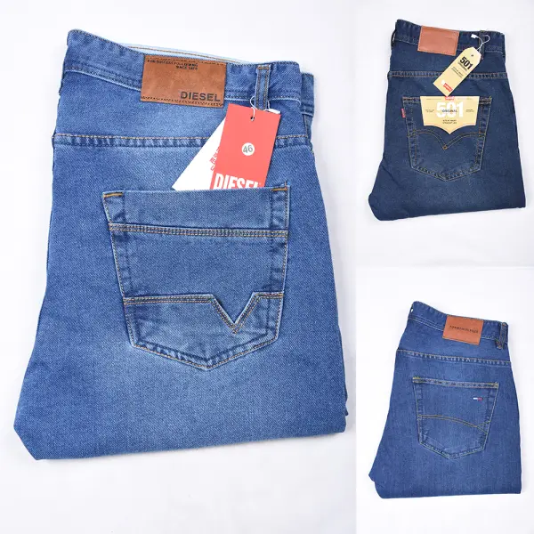 Pack de 3 jeans Coupe Normal ( Bleu foncé + Bleu clair + Bleu dirty)