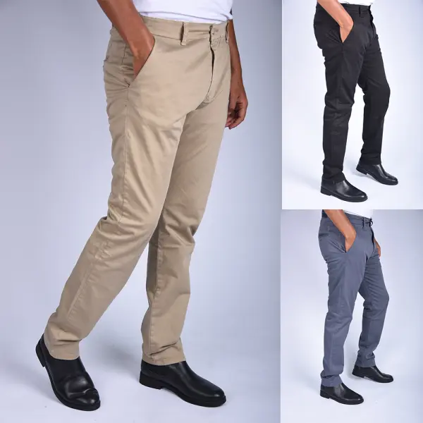 Pack de 3 Pantalons en toile Coupe Normal ( Gris +Noir+Beige)