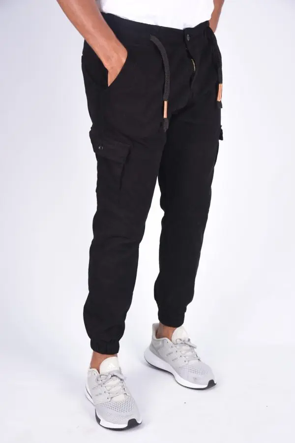 Pantalon jogger cargo En toile – Noir