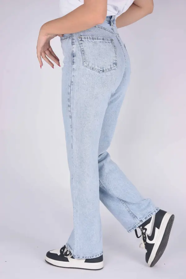 Ocean Blue Cropped Masha Wide Leg Jeans
